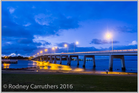 23rd January 2016 - Day 23 of my Diary - Back to Phillip Island - Greeted by the San Remo Bridge. Another balmy evening.