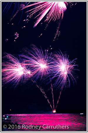 26th January 2016 - Photo a Day - Day 26 Fireworks at Mornington Harbour - Australia day 
