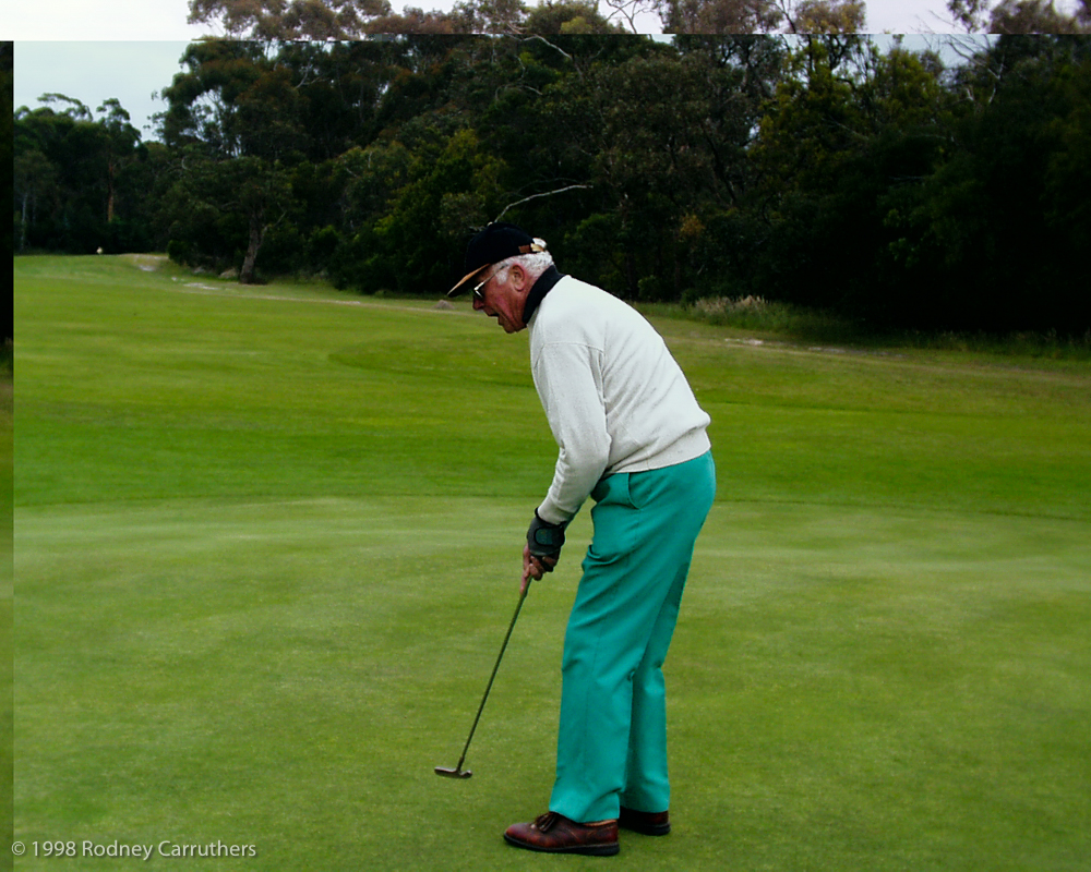 15th August 1998 - Alan putts out - Golf Day at the Frankston Golf Club (Millionaires Club)