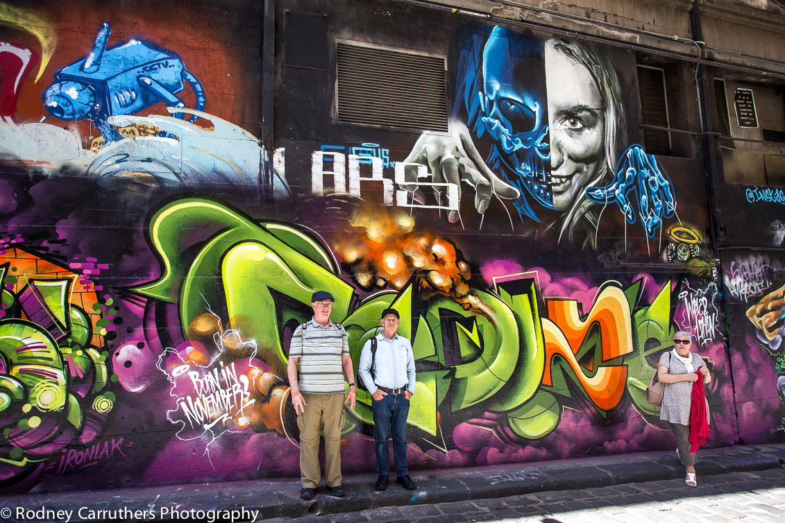 21st November 2014 - Hosier Lane - Pat's Mural - Somebody has painted over it.... Same site, different pic.