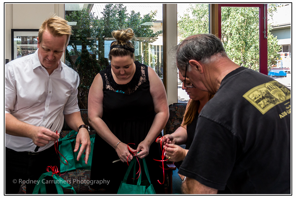 16th December 2015 - Working bee Packing for Larder - Paul Edbrooke our Local Member of State Parliament pitches in to help.