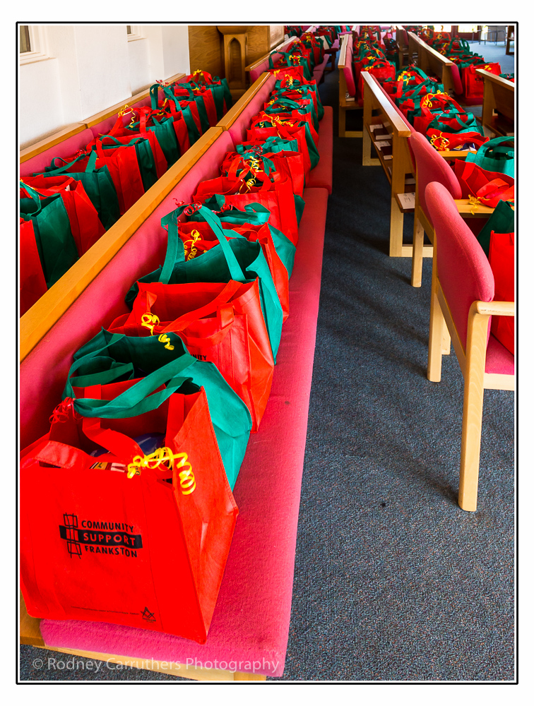 16th December 2015 - Working bee Packing for Larder - Not a spare seat in the house!