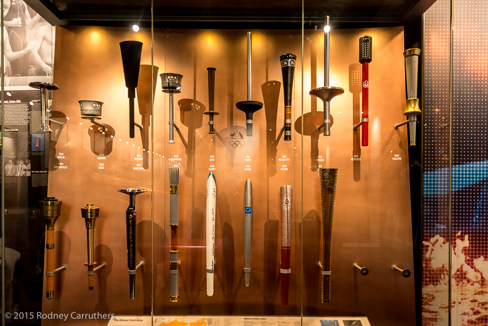 19th August 2015 - Tour of MCC with the Frankston Photographic Club - Olympic torches down through the ages.