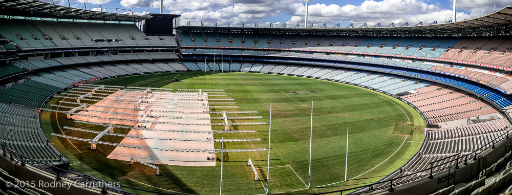19th August 2015 - Tour of MCC with the Frankston Photographic Club - Panorama down the ground