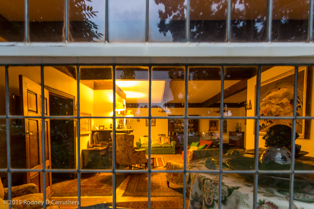 28th February 2015 - Cruden Farm - A peep into the window at Cruden Farm. Note the bust of dame Elisabeth on the right.