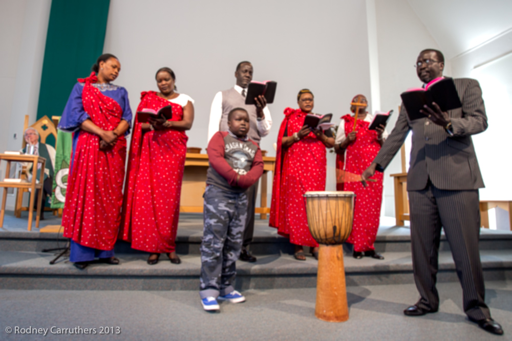 17th November 2013 - Nathaniel Atem- Nathaniel Atem- Nathaniel Atem- Nathaniel Atem with the Sudanese Choir- Nathaniel Atem is from Sudan. He came to this country, learnt to speak English and will soon graduate as a Minister in the Uniting Church. Today he gave the sermon. He came with the Sudanese Choir! - Nathaniel Atem and Sudanese Choir- Nathaniel Atem and Sudanese Choir