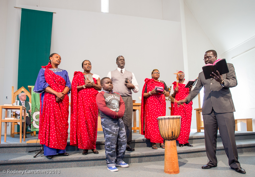 17th November 2013 - Nathaniel Atem- Nathaniel Atem- Nathaniel Atem- Nathaniel Atem with the Sudanese Choir- Nathaniel Atem is from Sudan. He came to this country, learnt to speak English and will soon graduate as a Minister in the Uniting Church. Today he gave the sermon. He came with the Sudanese Choir! - Nathaniel Atem and Sudanese Choir- Nathaniel Atem and Sudanese Choir- Nathaniel Atem and Sudanese Choir